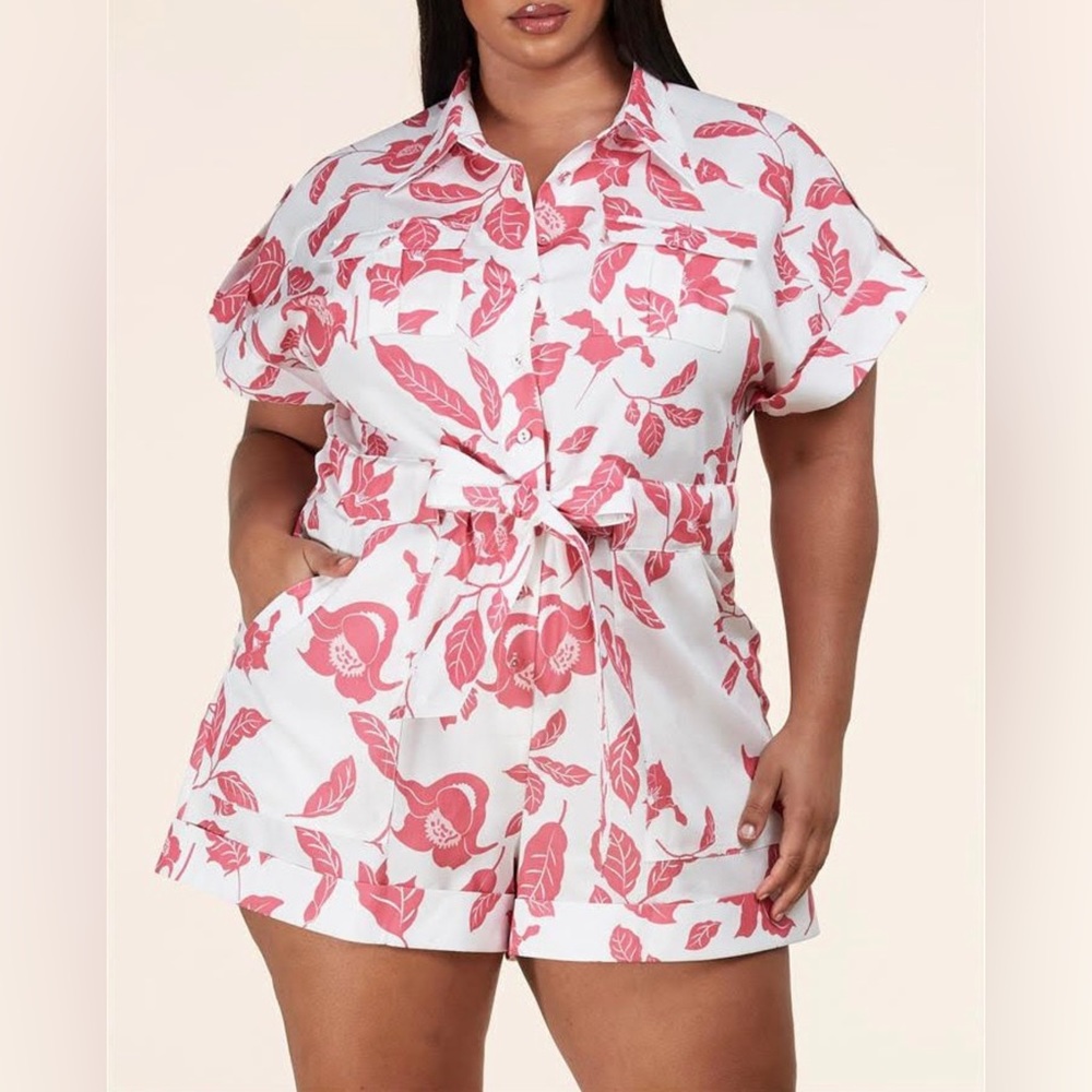 💐 L’ATISTE + 💐 Florally Yours, Button Down Romper